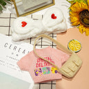 clothes for duck 30 cm lalafanfan duck toy doll accessories with headband bag sweater hat children&