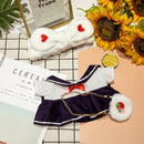 clothes for duck 30 cm lalafanfan duck toy doll accessories with headband bag sweater hat children&