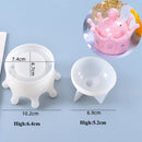 Storage Box Silicone Mold Round Striped Candle Jar Box Design DIY Aroma Plaster Epoxy Concrete Cement Clay Mold Home Decoration