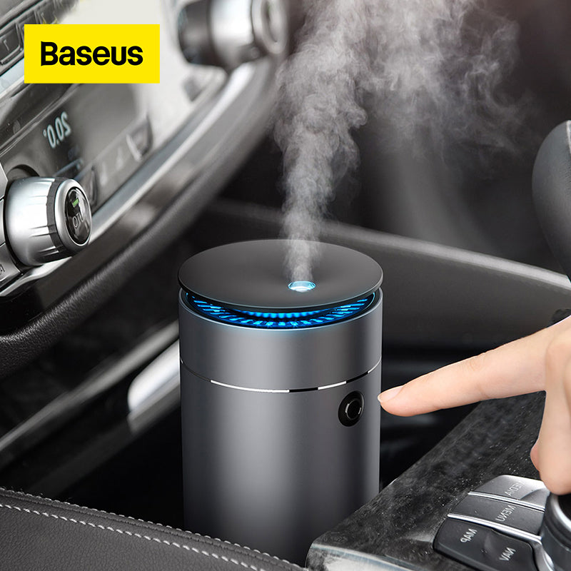 Difusor de coche Baseus, humidificador, purificador de aire automático, ambientador Aromo con luz LED para coche, difusor de aromaterapia de aceite esencial
