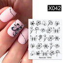 Harunouta 1 Sheet Water Decals Transfer Snake Fruit Flower Summer Alphabet Leaves Nail Art Manicure Stickers Decoration
