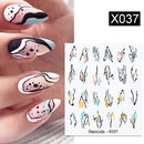 Harunouta 1 Sheet Water Decals Transfer Snake Fruit Flower Summer Alphabet Leaves Nail Art Manicure Stickers Decoration