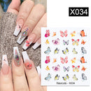 Harunouta 1 Sheet Water Decals Transfer Snake Fruit Flower Summer Alphabet Leaves Nail Art Manicure Stickers Decoration