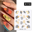 Harunouta 1 Sheet Water Decals Transfer Snake Fruit Flower Summer Alphabet Leaves Nail Art Manicure Stickers Decoration