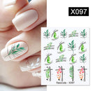 Harunouta 1 Sheet Water Decals Transfer Snake Fruit Flower Summer Alphabet Leaves Nail Art Manicure Stickers Decoration