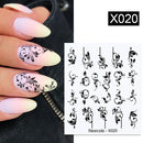 Harunouta 1 Sheet Water Decals Transfer Snake Fruit Flower Summer Alphabet Leaves Nail Art Manicure Stickers Decoration