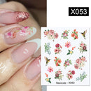 Harunouta 1 Sheet Water Decals Transfer Snake Fruit Flower Summer Alphabet Leaves Nail Art Manicure Stickers Decoration