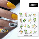 Harunouta 1 Sheet Water Decals Transfer Snake Fruit Flower Summer Alphabet Leaves Nail Art Manicure Stickers Decoration
