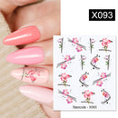 Harunouta 1 Sheet Water Decals Transfer Snake Fruit Flower Summer Alphabet Leaves Nail Art Manicure Stickers Decoration