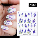 Harunouta 1 Sheet Water Decals Transfer Snake Fruit Flower Summer Alphabet Leaves Nail Art Manicure Stickers Decoration