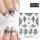 Harunouta 1 Sheet Water Decals Transfer Snake Fruit Flower Summer Alphabet Leaves Nail Art Manicure Stickers Decoration