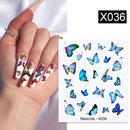Harunouta 1 Sheet Water Decals Transfer Snake Fruit Flower Summer Alphabet Leaves Nail Art Manicure Stickers Decoration