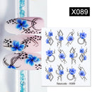 Harunouta 1 Sheet Water Decals Transfer Snake Fruit Flower Summer Alphabet Leaves Nail Art Manicure Stickers Decoration