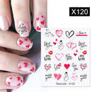 Harunouta 1 Sheet Water Decals Transfer Snake Fruit Flower Summer Alphabet Leaves Nail Art Manicure Stickers Decoration