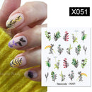 Harunouta 1 Sheet Water Decals Transfer Snake Fruit Flower Summer Alphabet Leaves Nail Art Manicure Stickers Decoration