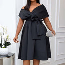 High Quality Women Dress Bow Elegant Wedding Party Dresses For Women 2022 Summer Plus Size Women Clothing S-XXXL Femme Vestidos