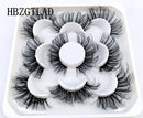 New 5Pairs 25mm 3D Mink Lashes Bulk Faux with Custom Box Wispy Natural Mink Lashes Pack Short Wholesales Natural False Eyelashes