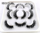 New 5Pairs 25mm 3D Mink Lashes Bulk Faux with Custom Box Wispy Natural Mink Lashes Pack Short Wholesales Natural False Eyelashes
