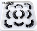 New 5Pairs 25mm 3D Mink Lashes Bulk Faux with Custom Box Wispy Natural Mink Lashes Pack Short Wholesales Natural False Eyelashes