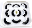 New 5Pairs 25mm 3D Mink Lashes Bulk Faux with Custom Box Wispy Natural Mink Lashes Pack Short Wholesales Natural False Eyelashes