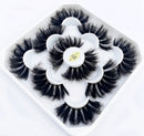 New 5Pairs 25mm 3D Mink Lashes Bulk Faux with Custom Box Wispy Natural Mink Lashes Pack Short Wholesales Natural False Eyelashes