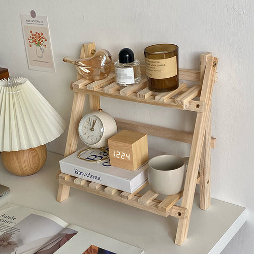 Doppellagiges, verstellbares Holz-Bücherregal, Schreibwaren-Organizer, Regale, Blumentopf, Küchenschrank, Aufbewahrungshalter, Gewürzregal