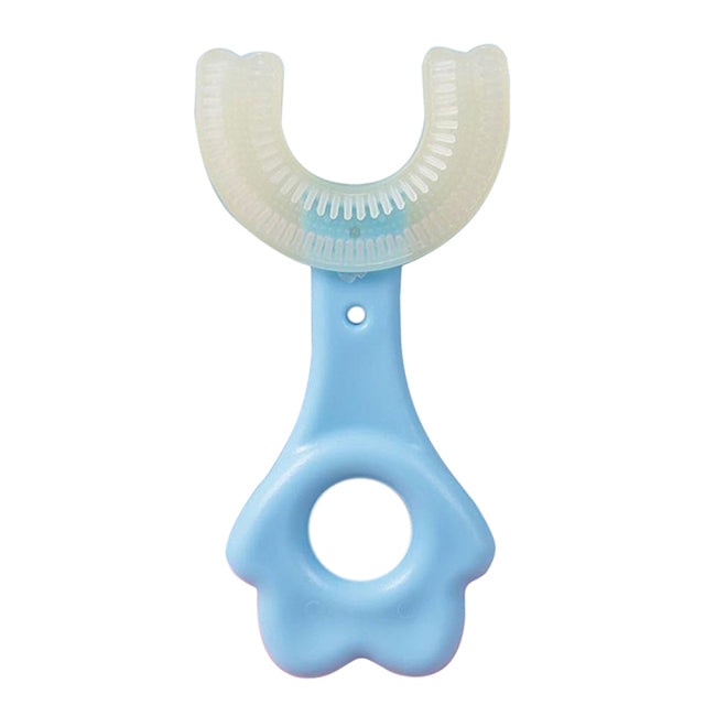 Cepillo de dientes para niños en forma de U, mordedor infantil de 360 ​​grados, cepillo de dientes para bebés, cepillo de silicona para niños pequeños, limpieza de cuidado bucal