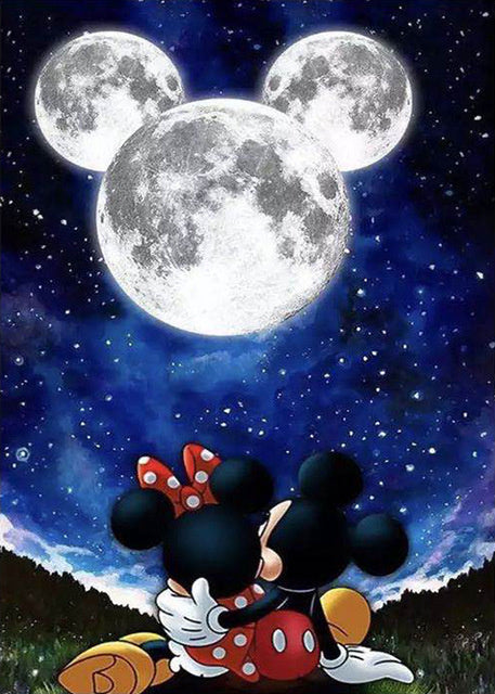 Pintura de diamantes de Disney 5d Mickey Mouse princesa personajes de dibujos animados Diy diamante Anime mosaico de diamantes para niños regalo de Año Nuevo