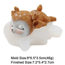 3D Cute Deer Silicone Mold Fondant Chocolate Cupcake Dessert Cake Decorating Tools Sika Deer Shape Kitchen Baking Mould
