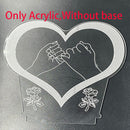 2022 Valentines Day Gift 3D Love Lamp Acrylic Bear Rose LED Night Light Kids Birthday Gift Rabbit Easter Deco Wedding Decoration