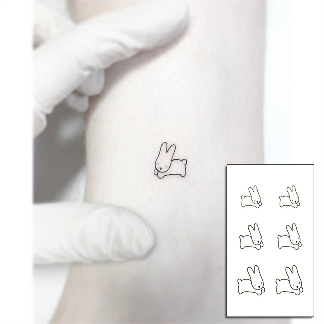 Wasserdicht Temporäre Tätowierung Aufkleber Schwarz Handgezeichnetes Herz Design Body Art Fake Tattoo Flash Tattoo Handgelenk Knöchel Weiblich