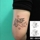 Waterproof Temporary Tattoo Stickere Black Hand Drawn Heart Design Body Art Fake Tattoo Flash Tattoo Wrist Ankle Female