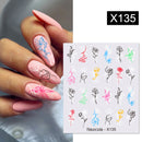 Harunouta 1 Sheet Water Decals Transfer Snake Fruit Flower Summer Alphabet Leaves Nail Art Manicure Stickers Decoration