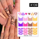 Harunouta 1 Sheet Water Decals Transfer Snake Fruit Flower Summer Alphabet Leaves Nail Art Manicure Stickers Decoration