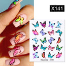 Harunouta 1 Sheet Water Decals Transfer Snake Fruit Flower Summer Alphabet Leaves Nail Art Manicure Stickers Decoration