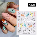 Harunouta 1 Sheet Water Decals Transfer Snake Fruit Flower Summer Alphabet Leaves Nail Art Manicure Stickers Decoration