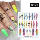Harunouta 1 Sheet Water Decals Transfer Snake Fruit Flower Summer Alphabet Leaves Nail Art Manicure Stickers Decoration