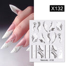 Harunouta 1 Sheet Water Decals Transfer Snake Fruit Flower Summer Alphabet Leaves Nail Art Manicure Stickers Decoration