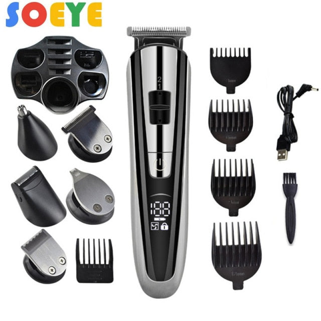 Elektrische Haarschneidemaschine Beauty Kit Haarschneider für Männer Elektrorasierer für Männer Rasierer Nasenschneider Kemei Haarschneidemaschine