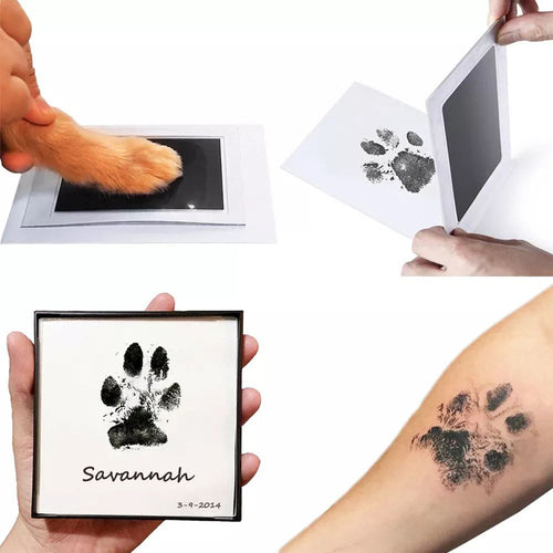 Neugeborenes Baby Fußabdrücke Handabdruck Stempelkissen Kits für DIY Bilderrahmen Zubehör Neugeborenes Baby Haustier Katze Hund Pfotenabdrücke Souvenir