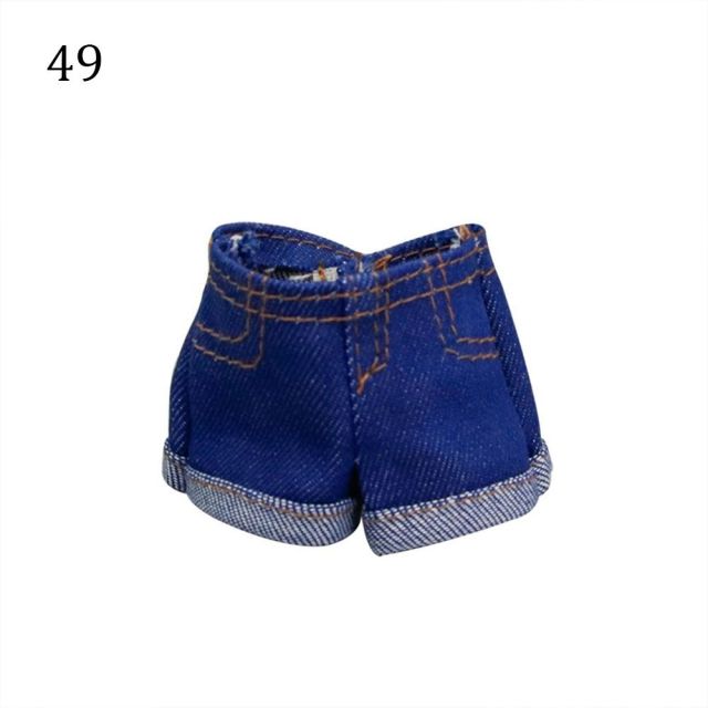 Multi Style Denim 11,5 "Jeans Bottoms Shorts für Puppenkleidung Outfits Kurze Hosen für Blythe 1/6 Puppenzubehör
