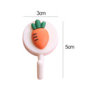 1pc Cute Wall Hooks Key Holder Door Hanging Plastic Self Adhesive Wall Hanger Cartoon Fruits Shape Hook For Kids Room Home Decor