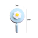 1pc Cute Wall Hooks Key Holder Door Hanging Plastic Self Adhesive Wall Hanger Cartoon Fruits Shape Hook For Kids Room Home Decor