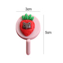 1pc Cute Wall Hooks Key Holder Door Hanging Plastic Self Adhesive Wall Hanger Cartoon Fruits Shape Hook For Kids Room Home Decor