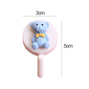 1pc Cute Wall Hooks Key Holder Door Hanging Plastic Self Adhesive Wall Hanger Cartoon Fruits Shape Hook For Kids Room Home Decor