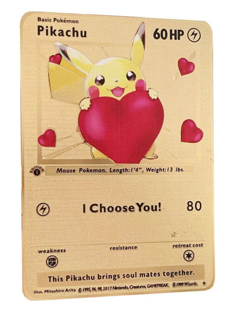Nuevas tarjetas de Pokemon, tarjeta de Metal DIY, Pikachu Charizard Golden, edición limitada, regalo para niños, tarjetas de juego de colección