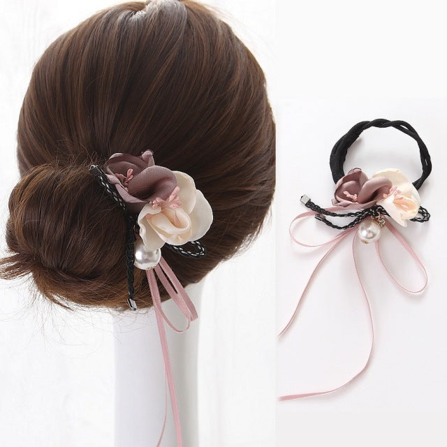 DIY Hair Style Hair device braided hair artifact lazy curly hair stick butterfly hairpin flower bud hair ornament headdress