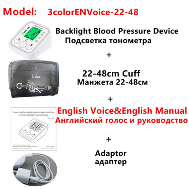 Saint Health Arm Automatic Blood Pressure Monitor BP Sphygmomanometer Pressure Meter Tonometer for Measuring Arterial Pressure