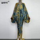 Sexy bech high-quality hand-rolled feel silk rayon fashion print 2021 WINYI Maxi women&