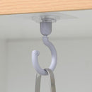 Kitchen 360 Rotary Hook Wall Mounted Punch-free Kitchenware Storage Rack Cabinet Organizer Organizer Hook Up Spoon Holder Hanger